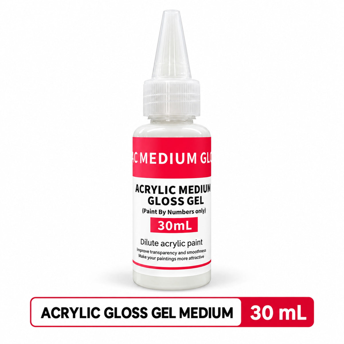 Acrylic Gloss Gel Medium 30ml for paint by numbers
