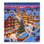Finished diamond painting for Alpine Christmas Market