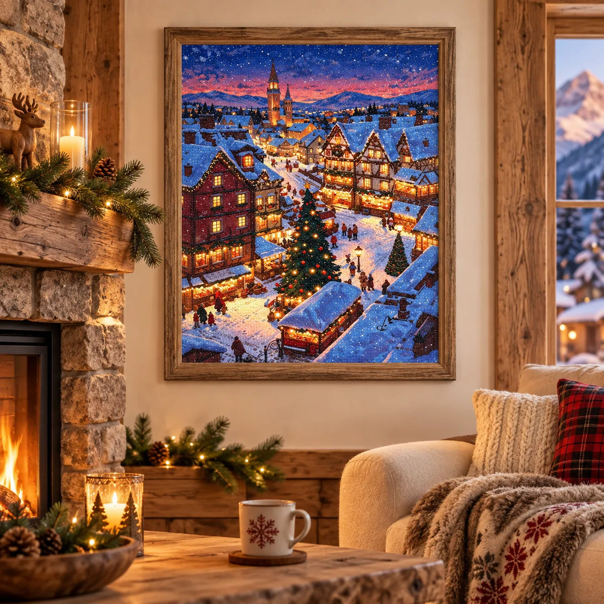 Home decor scene for Alpine Christmas Market