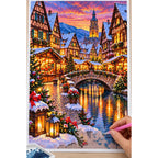 Alsace Village Christmas Market diamond painting process