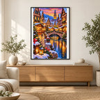Alsace Village Christmas Market finished artwork in home décor