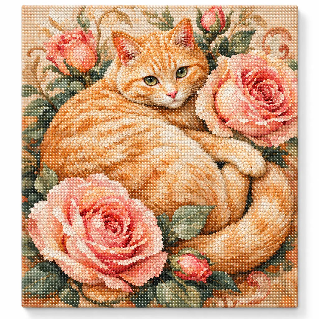 Finished diamond painting for Amber Serenity Diamond Painting Kit