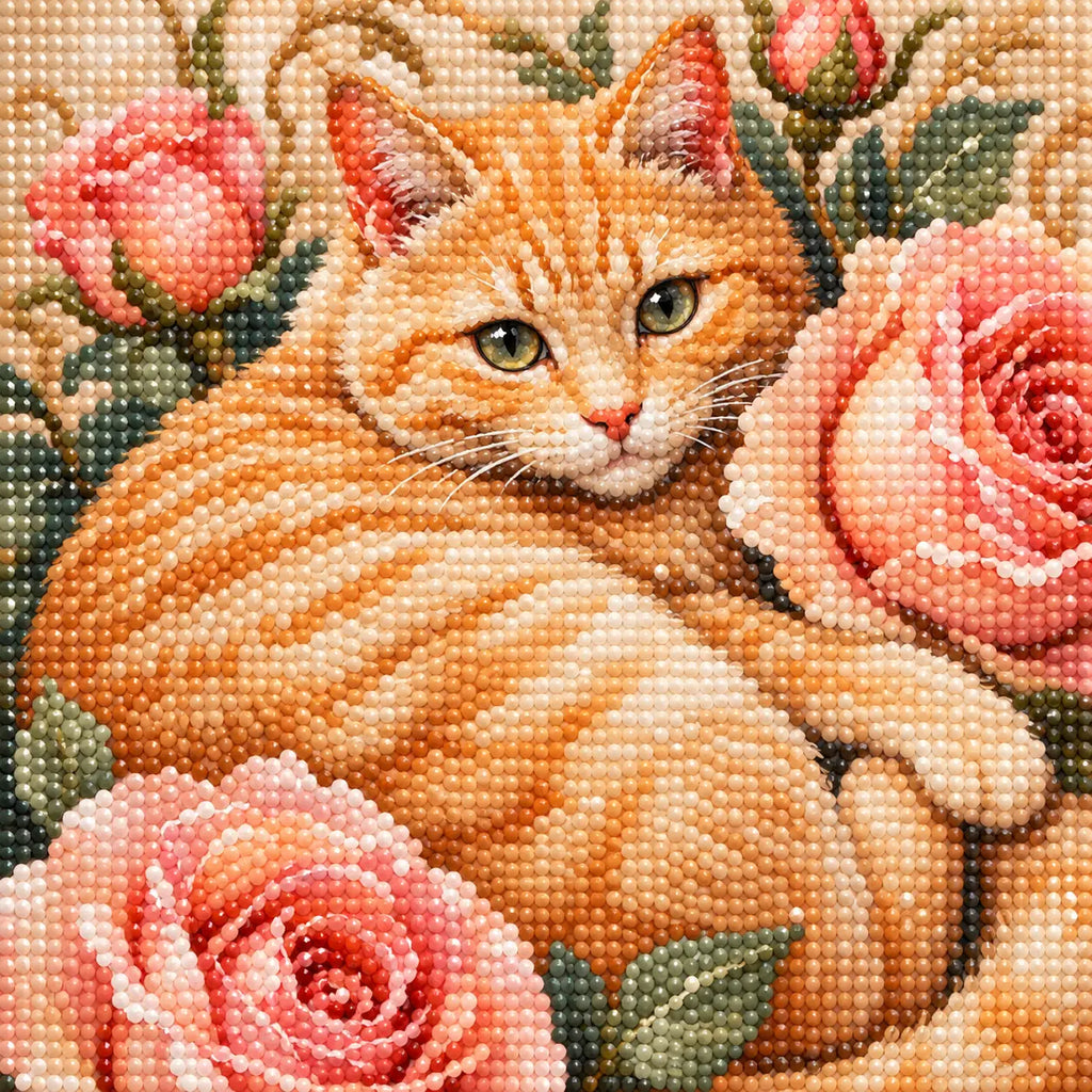 Diamond detail for Amber Serenity Diamond Painting Kit