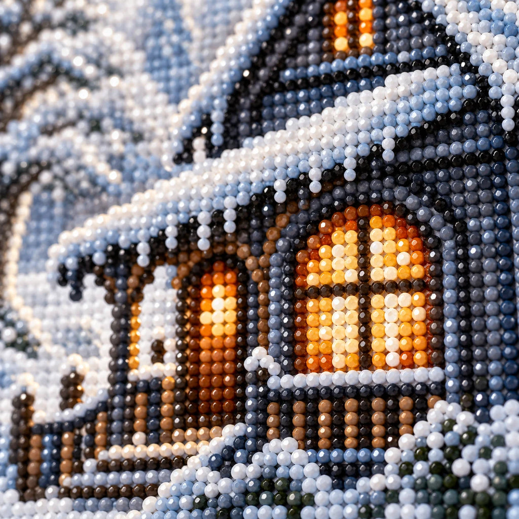 Close-up diamond detail for Amber Windows In Winter