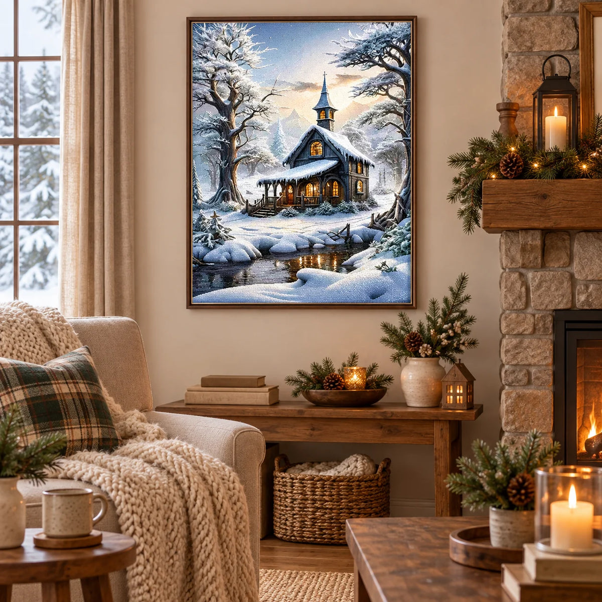 Home decor scene for Amber Windows In Winter
