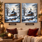 Framed and no-frame options for Amber Windows In Winter