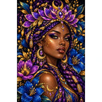 Amethyst Lotus Priestess original artwork on white background