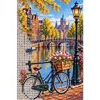 Amsterdam Canal Bicycle diamond and canvas detail