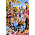 Amsterdam Canal Bicycle diamond placement process
