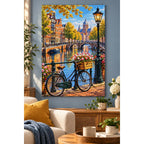 Amsterdam Canal Bicycle home decor scene