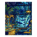 Original artwork for Aquarium Cafe Twilight Diamond Painting Kit