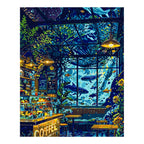 Original artwork for Aquarium Cafe Twilight Diamond Painting Kit