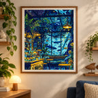 Home decor scene for Aquarium Cafe Twilight Diamond Painting Kit