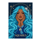 White-background finished diamond painting of Aquarius Water Bearer
