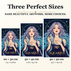 Aquarius Lilac Waterkeeper diamond painting in 20 by 30, 30 by 40, and 40 by 50 centimeter sizes