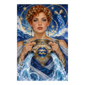 Original white-background artwork — water bearer maiden