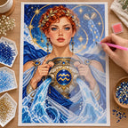DIY process with drills being placed — water bearer maiden