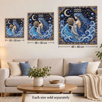 aquarius artwork size comparison for 20, 30 and 40 cm options; each sold separately