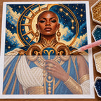 Hands applying drills for Aries guardian and golden ram emblem