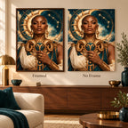 Framed and no-frame comparison for Aries guardian and golden ram emblem