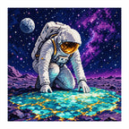 White-background finished diamond painting of Celestial Mosaic