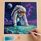 Diamond painting process for Celestial Mosaic