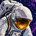 Close-up diamond drill detail of Celestial Mosaic