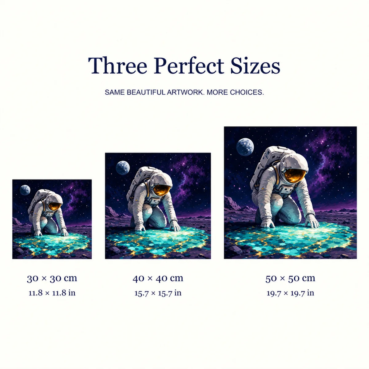 Three canvas sizes for Celestial Mosaic
