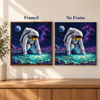 Framed and no-frame comparison for Celestial Mosaic
