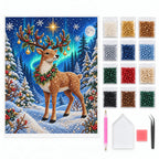 Aurora Christmas Reindeer pearl painting kit – kit image