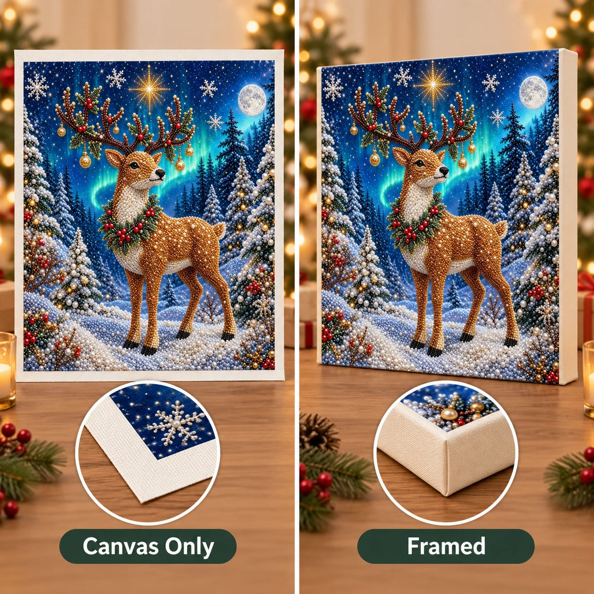 Aurora Christmas Reindeer pearl painting kit – style image
