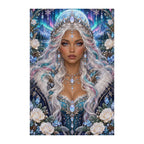 Finished white-background diamond painting of Aurora Opal Oracle