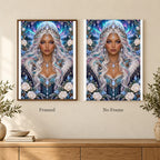Framed and no-frame options for the Aurora Opal Oracle diamond painting