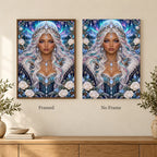 Framed and no-frame options for the Aurora Opal Oracle diamond painting
