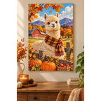 Autumn Alpaca Farm Diamond Painting Kit home decor scene