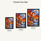 Autumn Dragon Mountain Lake — size comparison for 20 × 30, 30 × 40 and 40 × 50 cm