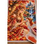 Autumn Dryad Red Fox diamond painting process