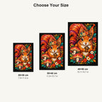 Autumn Floral Squirrel Diamond Painting Kit — Size guide