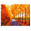 Original artwork for Autumn Forest Path Diamond Painting Kit