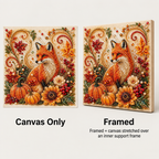 Autumn fox canvas only and inner support framed style comparison