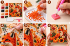 Six steps for making the autumn fox pearl painting