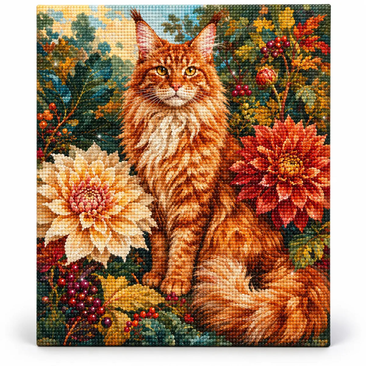 Finished diamond painting for Autumn Majesty Diamond Painting Kit