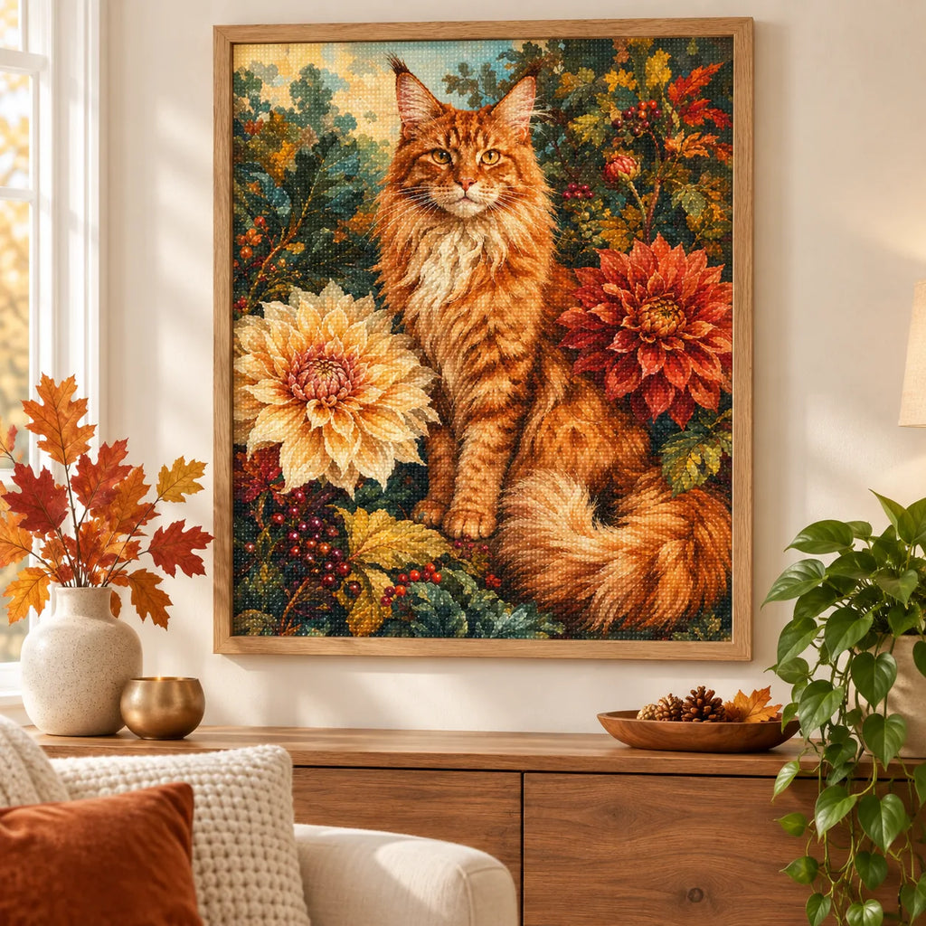 Home decor scene for Autumn Majesty Diamond Painting Kit