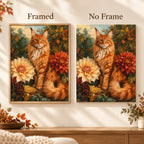 Framed and no-frame comparison for Autumn Majesty Diamond Painting Kit