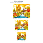 Autumn Mill Creek Diamond Painting Kit diamond painting landscape size comparison