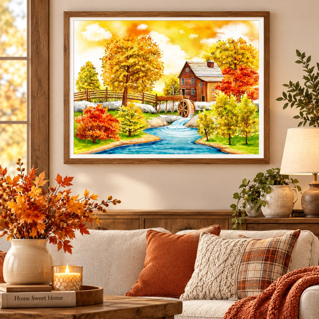 Autumn Mill Creek Diamond Painting Kit diamond painting home decor scene