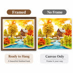 Autumn Mill Creek Diamond Painting Kit diamond painting No Frame and Framed options