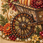 Autumn Pumpkin Wheelbarrow Pearl Diamond Painting Kit detail image