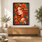 Autumn Sunflower Muse Diamond Painting Kit — Home decor scene