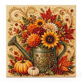 Autumn Watering Can Flowers Pearl Diamond Painting Kit hero image